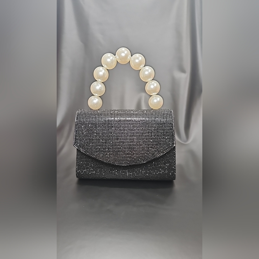 Elegant Pearl Rhinestone Crossover Hangbag